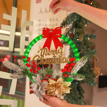 CHRISTMAS WREATH DECORATIONS WITH LED LIGHTS💥
