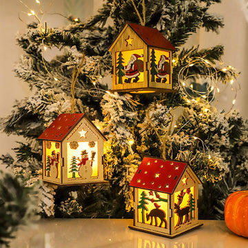 Christmas Luminous Wooden House