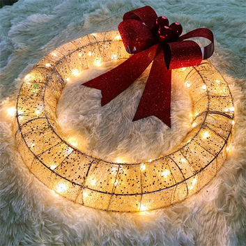 Christmas LED Bowknot Wreath