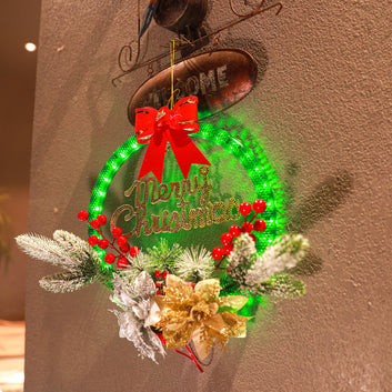 CHRISTMAS WREATH DECORATIONS WITH LED LIGHTS💥