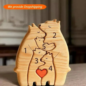 Wooden Bears Family