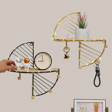 Iron Art Storage Wall Shelf
